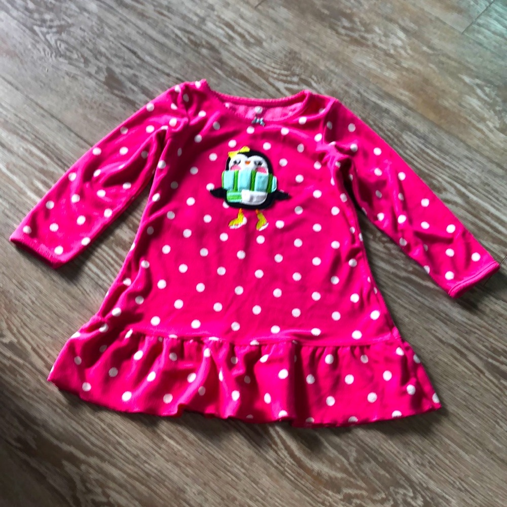Carters Fleece Penguin Nightgown - Picture 1 of 7